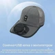Кепка з вентилятором із зарядкою від сонця та USB сіра - зображення 6