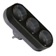 Сетевой разветвитель EUROELECTRIC X3 16А Black с заземлением (EE-3-16A(black)) - зображення 2
