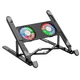 Подставка для ноутбука HOCO DH17 с кулером и RGB подсветкой Black (DH17) - изображение 1