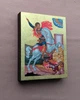 Писаная маленькая икона Георгия Победоносца 9×11,5 см - изображение 2