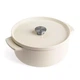 Каструля чавунна з кришкою KitchenAid 26 см 5,2 л колір мигдальний крем (CC006059-001) - зображення 1