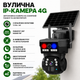 Камера видеонаблюдения аккумуляторная 4G IP-камера на солнечной панели Поворотная камера 355° автономная - изображение 1