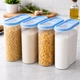 Набор контейнеров для сыпучих продуктов с дозатором 4 шт по 2.4 л, емкости для макарон и круп - изображение 1