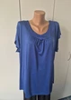Футболка жіноча вільна з ґудзиками на декольте G&N Синя 22268 4XL (58-60) - зображення 1