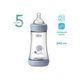 Пляшечка для годування Chicco Perfect 5 із силіконовою соскою 2+ місяців 240 мл Блакитна (20223.22.40) Chicco 20223.22.40 1061397 - зображення 2
