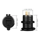 Автомобільний адаптер USB 3.0 QC + PD Type-C (40W), врізна розетка-зарядка 12-24В з кнопкою та вольтметром - зображення 4