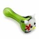 Скляна люлька N73 Cat pattern green 100мм - изображение 5