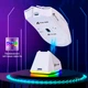 Бездротова ігрова мишка Attack SHARK X11 (22000DPI, 2.4G, BT5.2, Type-C, PAW3311, док-станція с RGB, white) - зображення 5