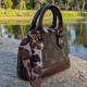 Брендова жіноча сумка Louis Vuitton Alma Nano Mini Monogram коричнева з ручками - зображення 3