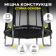 Батут детский с сеткой Atleto 183см игровой тренировочный уличный 36 пружин для двора дачи до 50кг черный - изображение 7