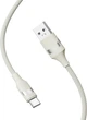 Кабель Make USB to Type-C 3A 1 м Braid Beige (MCB-CB1BG) - изображение 3