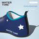 WATERTIME / Пляжная обувь Shuichuan для детей, мальчиков и девочек, для дайвинга, прогулок по пляжу, хождения по воде, отслеживания ручьев, нескользящая, устойчивая к порезам, синий динозавр, размер 5XS - изображение 7