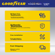 Щетка стеклоочистителя Goodyear Jeep Freedom Light для моделей 2016-2021 годов, резиновая полоса без косточек, передняя щетка стеклоочистителя JEEP 26/18 - изображение 8