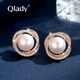 Серьги-гвоздики Qlady с пресноводным жемчугом для женщин, элегантные и роскошные серебряные серьги-иглы, модные и стильные серьги класса люкс 2026 года, подарок на день рождения. - изображение 9