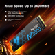 Твердотільний накопичувач Netac 1 ТБ, інтерфейс M.2 (протокол NVMe), серія Jueying NV3000, швидкість читання 3400 МБ/с, ефективне розсіювання тепла - изображение 5