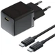Сетевое зарядное устройство Baseus Palm Fast Charger 20W (1USB-C) + кабель Type-C to Type-C (P10111602) (Cluster Black) (258381) - изображение 1