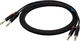Kabel SSQ JSJS3 PRO 2 x jack stereo 6.3 mm - 2 x jack stereo 6.3 mm NEUTRIK 3 m  Black (5904161822165) - obraz 1