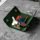 Кожаная ключница Vets Green на кнопках, зеленая футляр-ключница из натуральной кожи Crazy Horse с 4 карабинами, 13х6х2 см - изображение 11