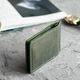 Кожаный зажим для денег Magneto Green на магните, тонкий зеленый кошелек из натуральной кожи Crazy Horse, картхолдер, 11х8.2х0.8 см - изображение 10