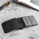 Кожаный зажим для денег Magneto Black на магните, тонкий кошелек из натуральной кожи Crazy Horse, картхолдер, 11х8.2х0.8 см - изображение 3