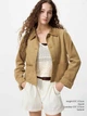 Укороченная куртка-рубашка Uniqlo из экозамши 1160605143 (Бежевый XL) - изображение 1