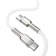 Кабель Baseus Cafule Metal Type-C to Type-C 100W 2m White (CATJK-D02) [71409]. - зображення 3