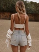 Джинсові шорти мом C&A 2224700c68 36 блакитні (100014744) - зображення 2