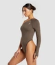 Спортивне боді Gymshark b8a5ec68 M коричневе (100014244) - зображення 3