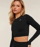 Спортивный топ с рукавами Gymshark b7a2s1c57 M черный (100014203) - изображение 5