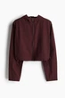 Укороченая ветровка H&M 1270162005c68 XS бордовая (100014376) - изображение 1