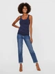Майка из хлопка Vero moda 10185110c64 M темно-синяя (100013330) - изображение 3