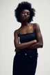 Топ-боди H&M 1228205003c68 S черный (100014146) - изображение 1