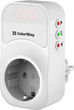 Реле напряжения ColorWay (16A/3680W) 150V-210V/230V-280V DS1 white (CW-VR16-01D) - изображение 2