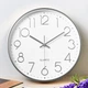 Настінний годинник безшумний Losso Premium Silver CW-30 - Білий - зображення 1
