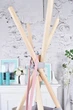 Палатка-Вигвам WIGWAMHOME Пастельные тона 110х110х180см серо-пудровая - изображение 12