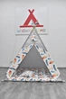 Большая Палатка-Вигвам WIGWAMHOME Перья 150х150х200см светло-серая - изображение 3
