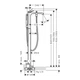 HANSGROHE Vivenis Смеситель для ванны напольный, Matt White (75445700) - изображение 4