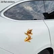 Декоративная виниловая наклейка Золотая рыбка для автомобиля/мотоцикла/техники 1 шт. Золотистый - изображение 2
