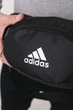 Бананка чоловіча Adidas чорна, сумка бананка через плече чоловіча з білим логотипом (накатка) - зображення 6