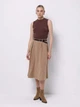 Юбка миди осенняя женская Colin's CL1075580DBG XS Dark Beige (8684112819686) - изображение 4