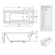Modern Ванна Besco 140x70 - изображение 3