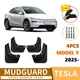 Бризковики для Tesla Model Y 2025-Juniper з кріпленнями Комплект 4 шт (OEM: 1634443-01-A 1628005-01-A 1628006-01-A) - изображение 3