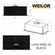 Витяжка повновбудована WEILOR LUNA WBG 56 BLACK - зображення 15