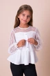 Блузка школьная нарядная Mevis белая 5621-01 122 - изображение 1