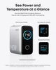 Сетевое зарядное устройство Anker B-2697-G41 Laptop GaN Charger Silver, 140W 3xUSB-C 1xUSB-A Display + кабель USB Type-C - изображение 3