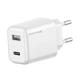 Мережевий зарядний пристрій Grand-X CH890 Fast Charge (1хUSB, 1хTypeC, 20 White - зображення 1