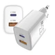 Мережевий зарядний пристрій Sigma mobile PS3301 X-power 33 W GaN, PD, QC (1xUSB-C + 1xUSB-A) White - зображення 2