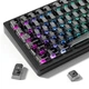Набір прозорих кейкапів Womier Iceberg Black 115 шт. MDA Profile, PBT, UV Printing - зображення 2