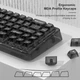 Набір прозорих кейкапів Womier Iceberg Black 115 шт. MDA Profile, PBT, UV Printing - зображення 6