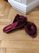 Тапочки женские комнатные Belsta бордовые велюровые с открытым носком и пушком 38 - изображение 2